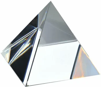 Kristallselge Püramiid 80mm Prisma Klaas Vikerkaar Klaas