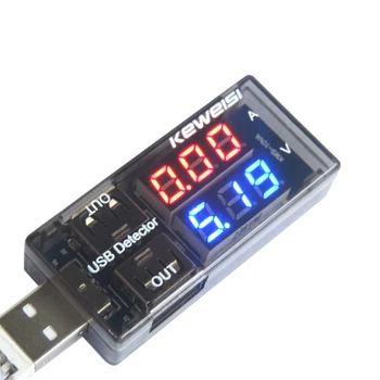 Sinine Punane Dual Display-USB-Tester 5V 12V Digitaalne Voltmeeter Ammeter Auto Arvesti Pinge Detektor Monitor Power Bank Laadija Arst