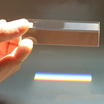25X25X80MM Kolmnurkse Prisma Rainbow Prisma Klaas Fotograafias Refracted Valgus Füüsika Lastele Valgust Eksperiment Prop