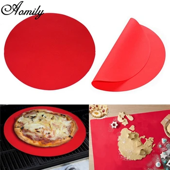Aomily Ring Silikoon Küpsetamine Matt 30cm Ahjus Küpsis Pizza Leht Mikrolaineahi Toiduvalmistamise Saia Sahtel kuumakindel Matt Köök Bakeware