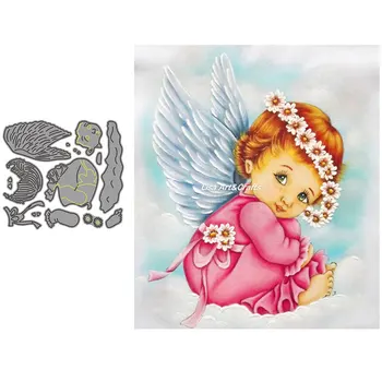 Angel Baby Metalli Lõikamine Sureb Uus 2021 Šabloon Kaardi Tegemise Sünnipäeva Ablum Reljeef Decration Diy Sureb Kärpimise Hallituse Väga Armas