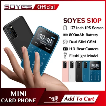 Algne SOYES S10P Mini Kaardi Telefoni 2G GSM 800mAh 1.77