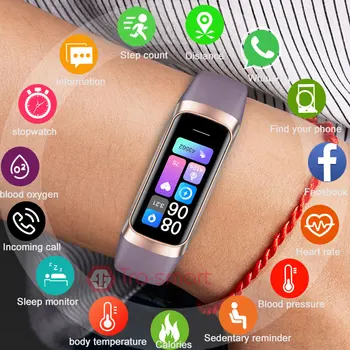 2022 Temperatuur AMOLED Smart Barcelet Fitness Sport Smart Bänd Veekindel Meeste WomenSmartband Jaoks Android, IOS Nutikas Käepael