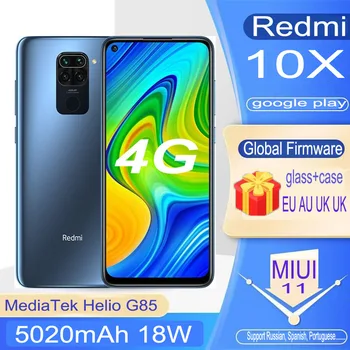 Redmi 10X/9T 4G celular Nutitelefoni Xiaomi 4GB 128GB Mobiiltelefoni MTK Helio G85 48MP 5020mAh globaalne versioon täielik netcom android