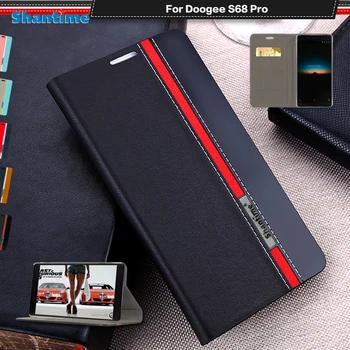 Luksus PU Naha Puhul Doogee S68 Pro Flip Case For Doogee S68 Pro Telefoni Juhul Pehme TPU Silikoon tagakaas