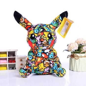 Pokemon Uusi piiratud 13/20cm väljaanne kangas, kunsti piiratud graffiti Pikachu nukk nukk kawaii palus võtmehoidja mänguasi laste kingitus