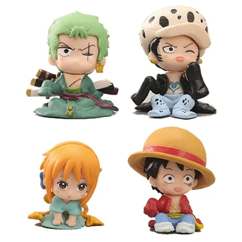 Anime Luffy One Piece Zoro Q Sanji Nami Usopp Hancock Oja PVC Tegevuse Näitajad Mudel Mänguasjad Lastele