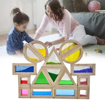 Laste Varajase Hariduse Uuenduslike Õppe Puzzle Mänguasjad Heli Akrüül Vikerkaar ehitusplokid Lapsed