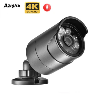 Uus 4K 8MP IP Kaamera Heli Väljas POE H. 265 Onvf Metallist Kuuli CCTV Kodu 4MP Array Värv Öise Nägemise Kaamera Turvalisus