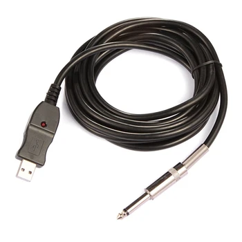 Kitarri ARVUTIGA USB-Salvestus Kaabel Plii Adapter Converter Ühendus Liides 6.5 mm