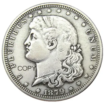 USA 1879 Koolitüdruk Dollari Mustrid Pinnatud Hõbe Mündi Koopia