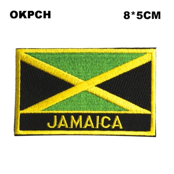 Jamaica Lipu patcheswork kangas, tikand patch Plaastrid iorn plaastrid riided lill PT0197-R