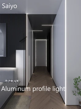 Saiyo Led Alumiinium Profiili Tuled Süvistatavad Piirideta Linear Light Bar Pikk Riba Lae-Line Wall Decor Lamp 0,5 m//24V tk