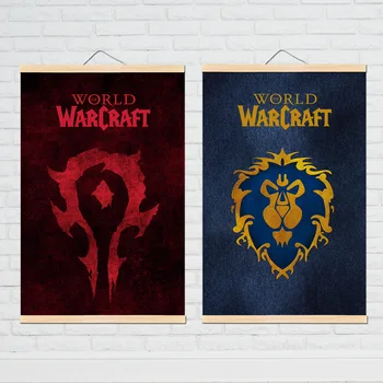 HD plakati jaoks Maailma Warcrafts Sylvanas Windrunner lõuend trükib plakatid teenetemärgi maal täispuidust rippuvad sirvige