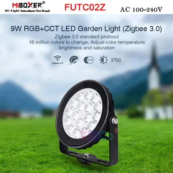 Miboxer FUTC02Z 9W RGB+CCT LED Muru, Lamp on Veekindel IP66 Smart Aias Tuled Väljas Valgust Zigbee 3.0 gateway/Voice/ App Kontrolli