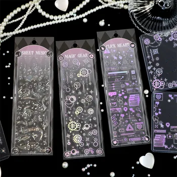 Korea Silver Kuum Meteoor Liblikas Laser Kleebis DIY Scrapbooking Iidol Kaardi Kawaii Kirjatarvete Teenetemärgi Kleebis Esteetika