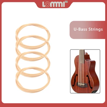 LOMMI 4TK 4 String Kitarri U Bass Ukulele Bass String Uke Bass Ubass Stringid Kummist Mateial U-String Bass Ukulele Tarvikud