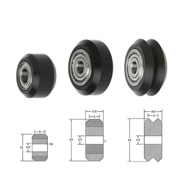 10tk CNC Rattad Plastikust MP Väike ja Suur Passiivne Ringi ratast perlin ratas & V-type V-Ava C-Tala 3d printeri osad