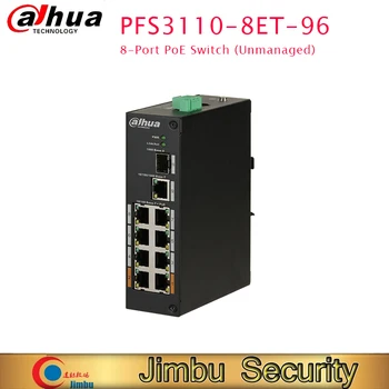 Dahua PoE Switch PFS3110-8ET-96 8-Port PoE Switch, Dual Power Backup 8K MAC Aadressi 8-pin Loovutamine PoE Toide BT 90W