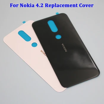 Tagakaas Uus Nokia 4.2 Telefon Asendamine Varuosade 3D-Klaas Ukse Taga Korpus Paneel Puhul Logo + Liim Kleebis