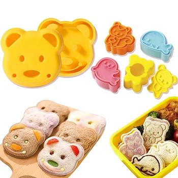Lapsed Bento Sandwich hallituse Lõikur Multikas Loomade Karu Leib Lõikur Teha DIY Pannkoogid jaoks Bento Karpe