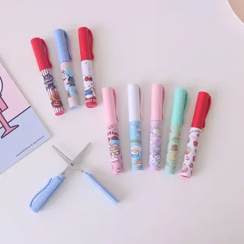 Kawaii Cinnamoroll Minu Meloodia Kt Kaasaskantav Pen Tüüpi Käärid kaanega Ohutuse Väike Sanrioed Anime Mini Käsitsi valmistatud Käärid Õpilane