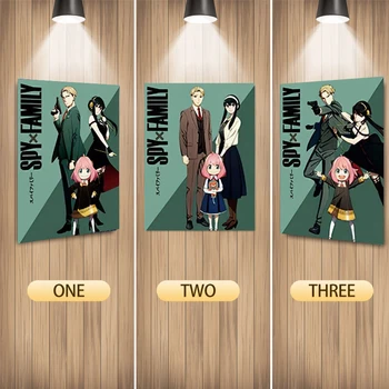 Spioon X Pere Anime Anya Tapeet 3D Lenticular Prindi Plakat Kohandada 3D Lenticular Klapp Pilt Seina Kleebis Home Decor Kingitused