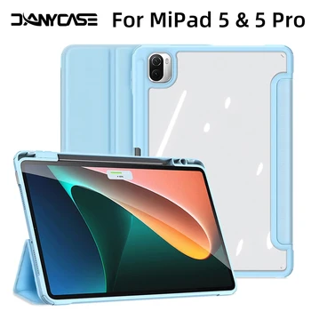 Tableti Puhul Xiaomi pad 5 Läbipaistev Smart Cover for MiPad 5 Juhul Mipad 5 Pro Auto Ärkama / Magada Funda