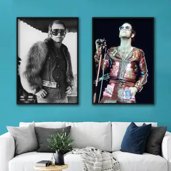 Elton John Classic Rock Star Band plakat Dekoratiivsed Lõuend Plakatid Tuba, Baar, Kohvik Decor Kingitus Prindi Kunst Seina Maalid