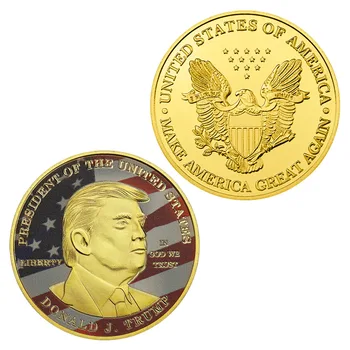 45. Ameerika Ühendriikide President Donald J. Trump Suveniirid ja Kingitused kullatud Mälestusmündid