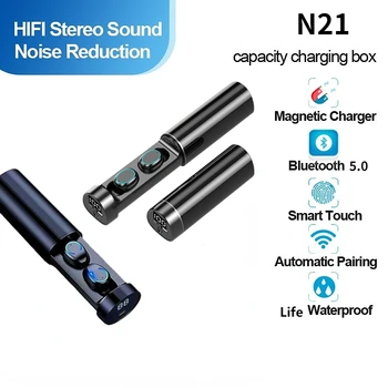 N21 Traadita Bluetooth-Kõrvaklapid LED Taskulamp Kõrva Gaming Kõrvaklapid Mikrofoniga Peakomplekti Spordi-Vabad Earbuds