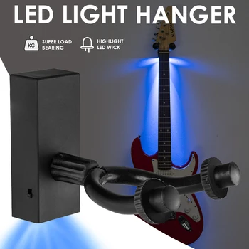 Electric Guitar Riidepuu Kolm LED Wall Mount Riidepuu Hoidja Atmosfääri kuvaril-101 Kitarr Tuuneri Rock Muusika Kitarrist