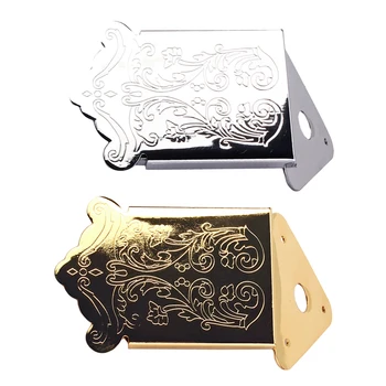 Kuldne / Hõbe Mandoliin Tailpiece Silla Kruvi 3-6 Stringid Sigari Karp Kitarri Osad