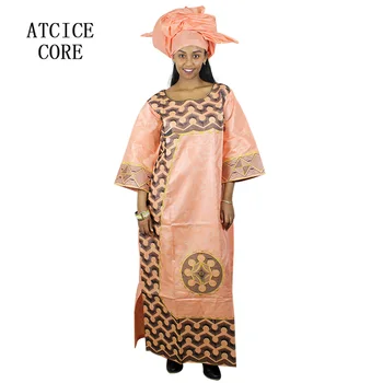 100% puuvill aafrika kleidid naistele dashiki traditsioonilise aafrika basseini riche tikandi disain pikk kleit A121
