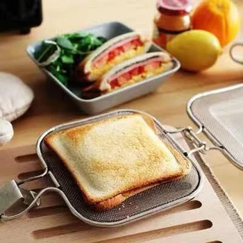 Roostevabast Terasest Sandwichi Maker Küpsetamine Hallitus Leib röster Hommikusöök Leib Masin Kook Tööriist
