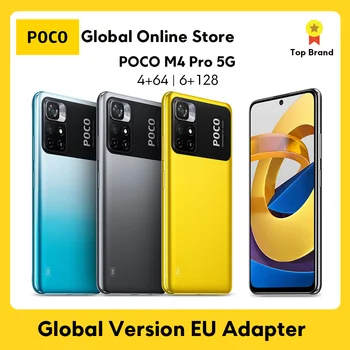 Globaalne Versioon POCO M4 Pro 5G NFC 4GB 64GB / 6GB 128GB Xiaomi Android Nutitelefoni MTK Dimensity 810 6.6