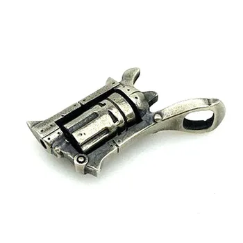 Valge Messing Revolver Mudel võtmehoidja EDC DIY Ripats Mini Mees Võtmehoidja Väljas Vahend Tarvikud