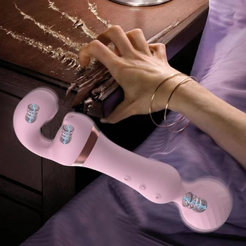 2 In 1 Tugev AV Vibraator Naine 20 Režiimid Võlukepp Kliitori Stimulaator USB G Spot Massager Sugu Mänguasjad Dildo Naistele