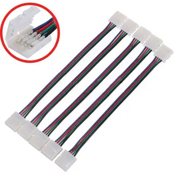 10/20/50tk/pack 4-Pin ühendamiseks nurgas 4pin RGB Pistik PCB Adapter 10 mm SMD 3528 5050 RGB LED Valgus