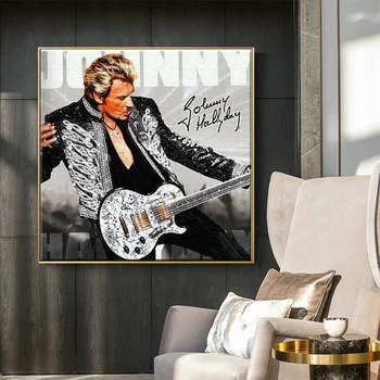 Kuulsa Rock Laulja Johnny Hallyday 5D Diamond Maalikunst Mosaiik Pilt Ehted ristpistes Komplekt Teemant Tikandid Ainulaadne Kingitus