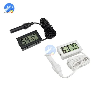 Mini Digitaalne LCD Termomeeter Hygrometer Termostaat Siseruumides Mugav Temperatuuri Andur Niiskus Meetri Näidik Vahendite Probe