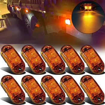 Hoiatus LED-Dioodi Valgus Ovaalne Kliirens Haagisega Veoauto Oranž Valge Punane LED pidurituled Lamp 12V 24V Veoauto Accessorie