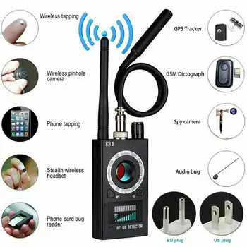 Uus K18 Multifunktsionaalne Detektor Mini Audio Spioon Kaamera GSM Finder GPS-Signaali Objektiivi RF-Lokaator Tracker Avastamise Traadita Kaamera