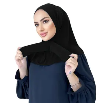 Praktiline Valmis Instant Hijab Sall Sall Snap Vabaaja Värviga Mood Naistel Moslemite Ramadaani Eid Mubarak Uus Abaya Turban