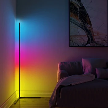 Kaasaegne Led-Põranda Lamp RGB Põhjamaade põrandalambid elutuba Sise-RGB Atmosfääri Põrand Hele Seisab Lambid Magamistuba Teenetemärgi