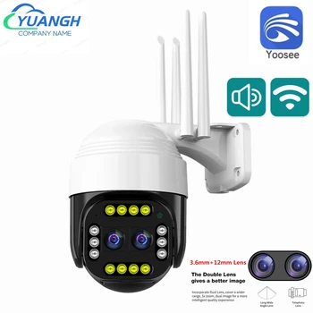 Yoosee 2MP, WIFI, PTZ IP Kaamera Väljas Smart Home Dual Objektiiv, 10X Suurenduse CCTV Video Valve Veekindel Traadita Turvalisuse Kaamera