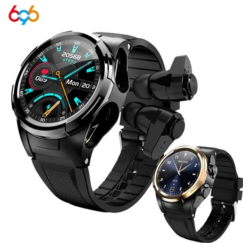 696 Smart Watch Meeste Sinine Hammas Kõrvaklapid Heartrate Täielikult Puutetundlik Ekraan Magada Jälgida Kaamera Sport Smartwatch Smart S201 Käepael