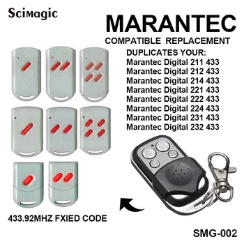 433.92 MHz MARANTEC Digitaalse 211/212/214/221/222/224/382/384/232 fikseeritud kood garaaž käsk ukse kontrolli kaugjuhtimispuldiga