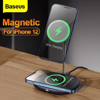 Baseus 2 in 1 Traadita Magnet Laadija Bracket 20W Kiire Laadimise Dock iPhone 12 Pro Max Airpods Xiaomi Magnetiga Hoidikut