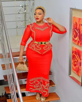 2022 Suvi Sügis Africaine Femme Pluss Suurus Merineitsi Kleidid Naistele Aafrika Dashiki Ankara Maxi Kleit Lepinguosalise Kleit L-3XL